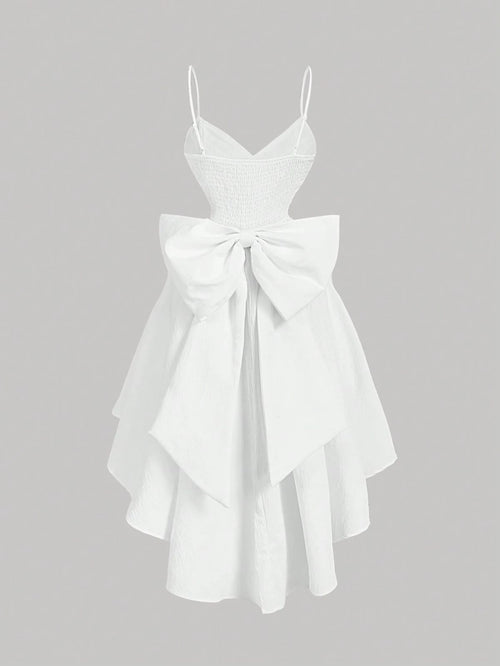 Amira Bow-Back Tiered Dress