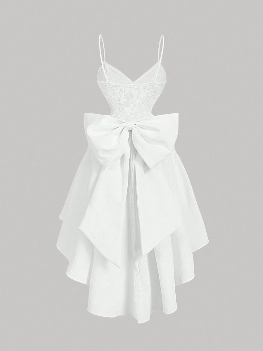 Amira Bow-Back Tiered Dress