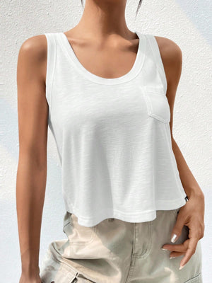 Essential Scoop Tank — White