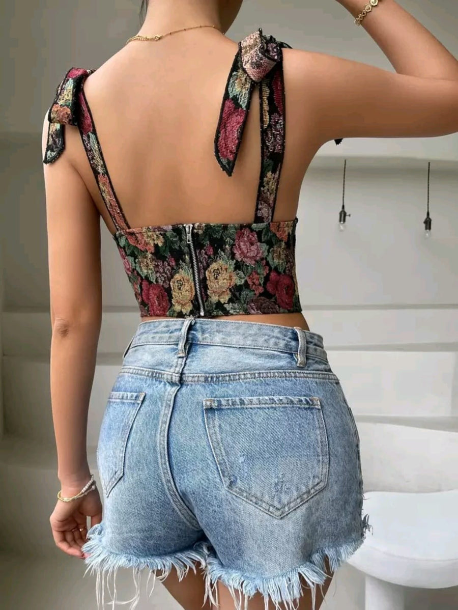 Rosa Floral Corset Top